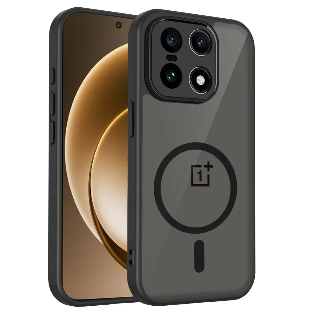 Voor OnePlus 15 13 15R 13R 13T 13S ACE6 ACE6T ACE5 Pro Case Hard Matte Huid magnetische Draadloos Opladen Beschermende Achterkant