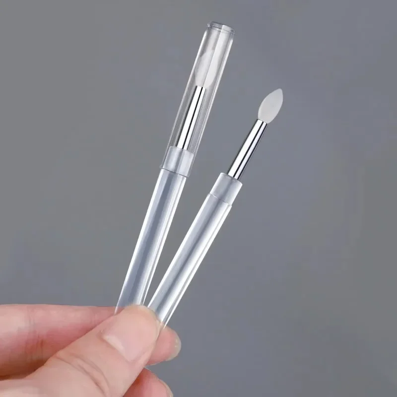 Silicone Lip Brush With Cover Soft Multifunctional Lip Mask Applicator Lipstick Lipgloss Portable Travel Makeup Brushes Reusable