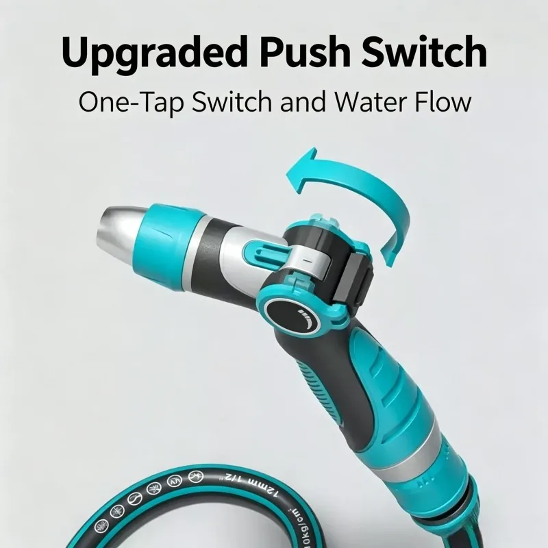 High Pressure Water Gun Booster Hose Nozzle For Household Car Washing Garden Watering Yard Floor Cleaning Irrigation Tool