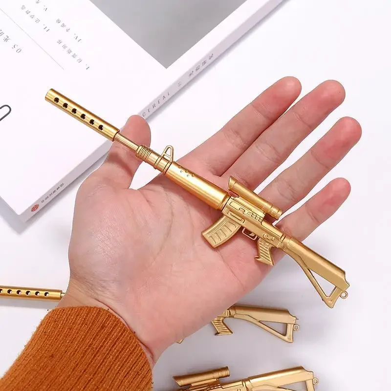 Bolígrafo Neutral con forma de máquina dorada creativa, tinta negra, suministros escolares y de oficina, papelería de aprendizaje