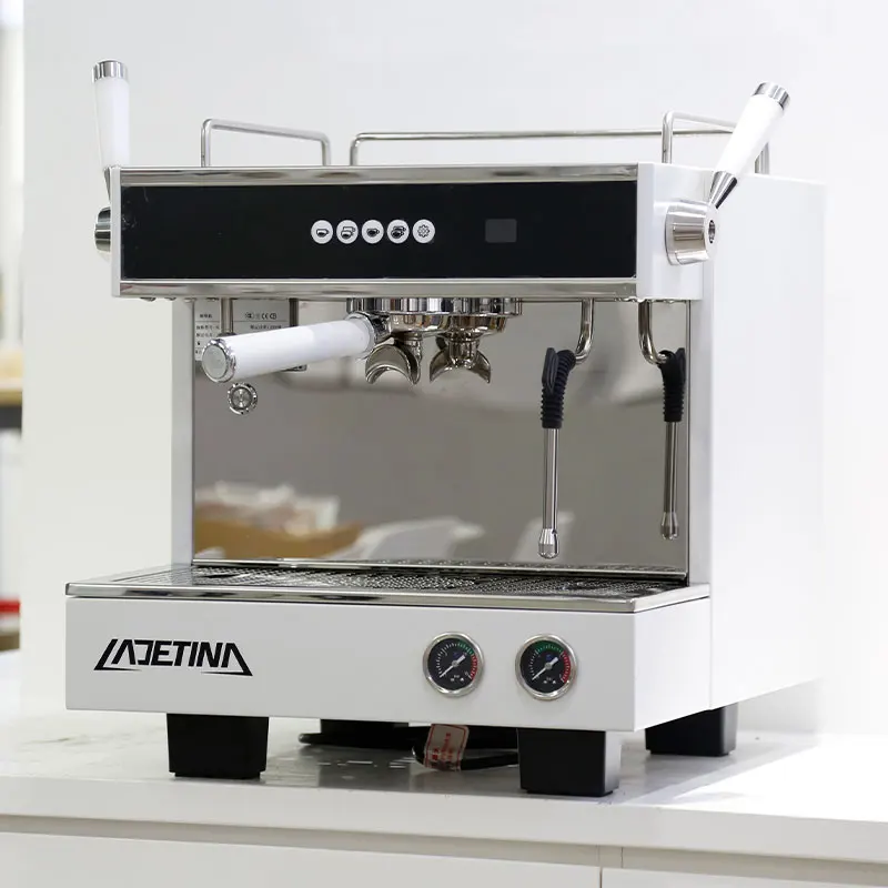 Commercial Stainless Steel 9 Bar 1 Group Semi-Automatic Espresso Machine 200 Cups/Hour Capacity 2400W