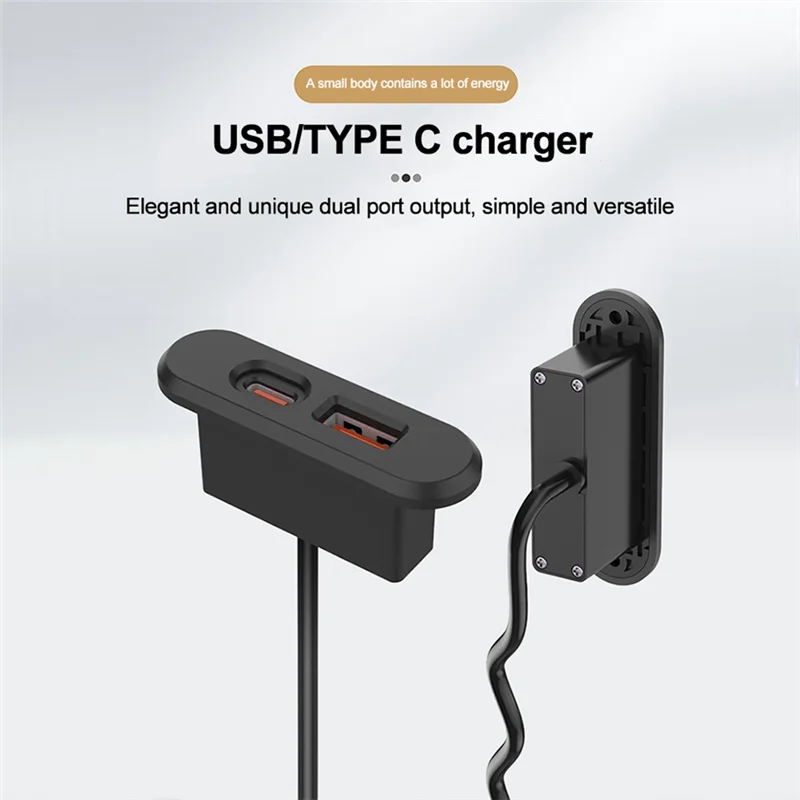B86B-Desktop Embedded USB Socket Dual USB Charging Plug Computer Desk Office Furniture Accessories