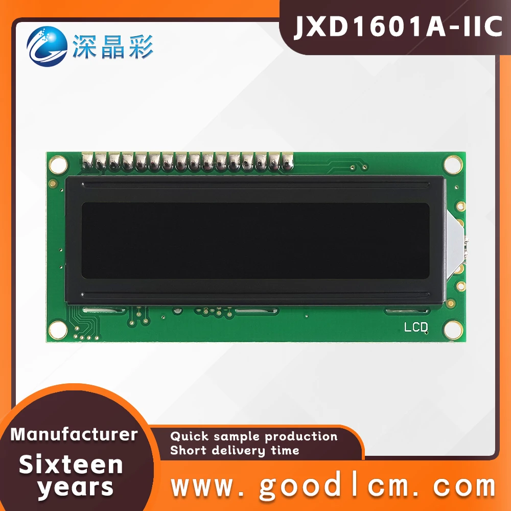 Small siz Russian language character screen dot matrix LCD display screen JXD1601A VA Red Negative LCM display module