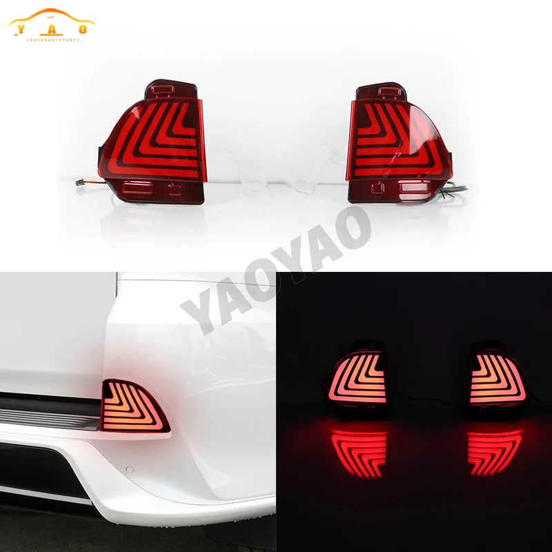 

Dynamic Tail Brake Light For Lexus LX570 2016-2019 Rear Bumper Reflector Decoration Light Turn Signal Fog Lamp Car Accessories