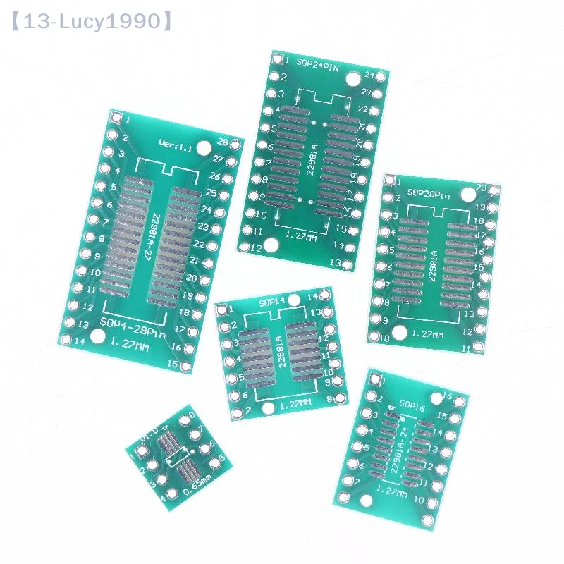 

【CCA13】30/35 шт. SOP24 SOP8 SOP14 SOP16 SOP20 SOP28 SMD Переходник-переходник DIP SOP 8 14 16 20 24 28 Комплект печатной платы