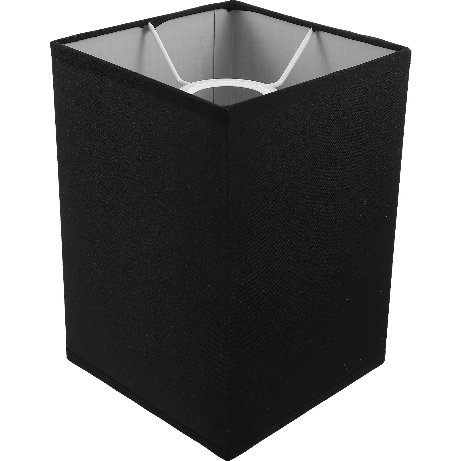 

Square Lampshade Table Lamp Cover Black TC E27 Decor Bedroom Living Room Dining Kitchen Cloth Iron Material
