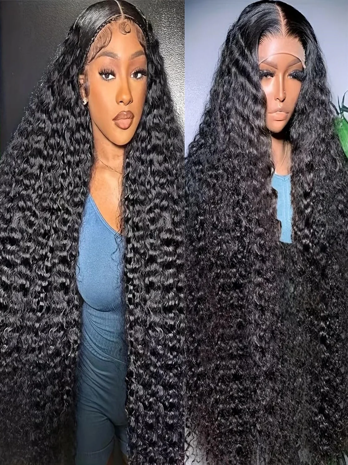 18-44 Inch Curly Human Hair Wig 5x5 Closure 13x6 HD Lace Front 200 Density With Baby Hair For Black Women Natural Realistic Look
