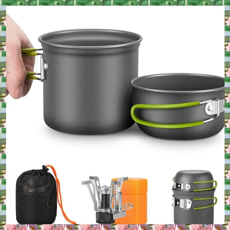

Sale Camping Pots Cookware Set Portable Outdoor Cooking Tableware Forhiking Trekking Picnic Fishing Mountaineering
