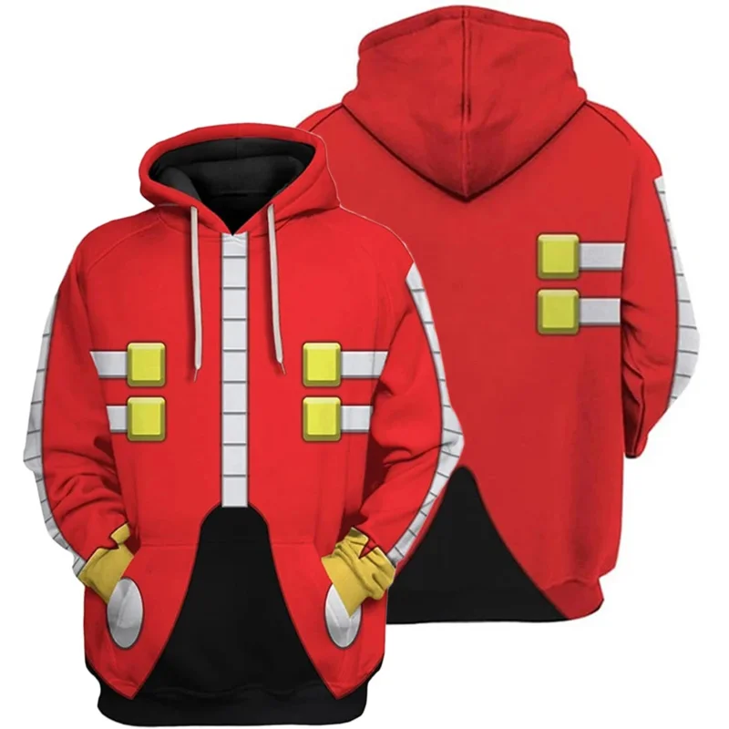 

Dr. Eggman Cosplay Costume Men Hoodie Sweatshirt Adult Male Women Casual Hoodies Pullover Hooded Streetwear Tops