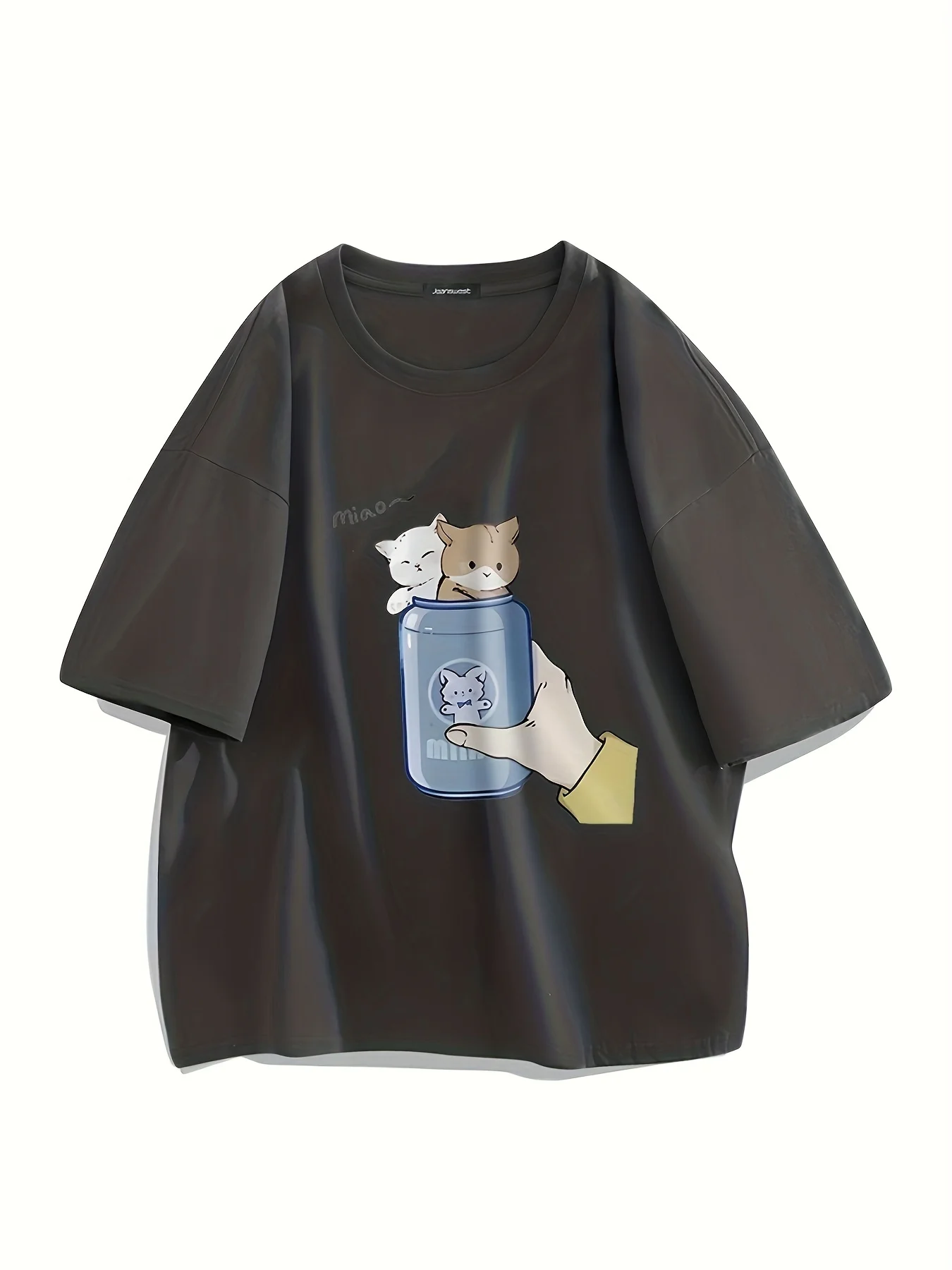 Mens Cats Graphic Print T-shirt - Soft 100% Cotton, Casual Short Sleeve Crew Neck - Trendy Outdoor Tee for Men