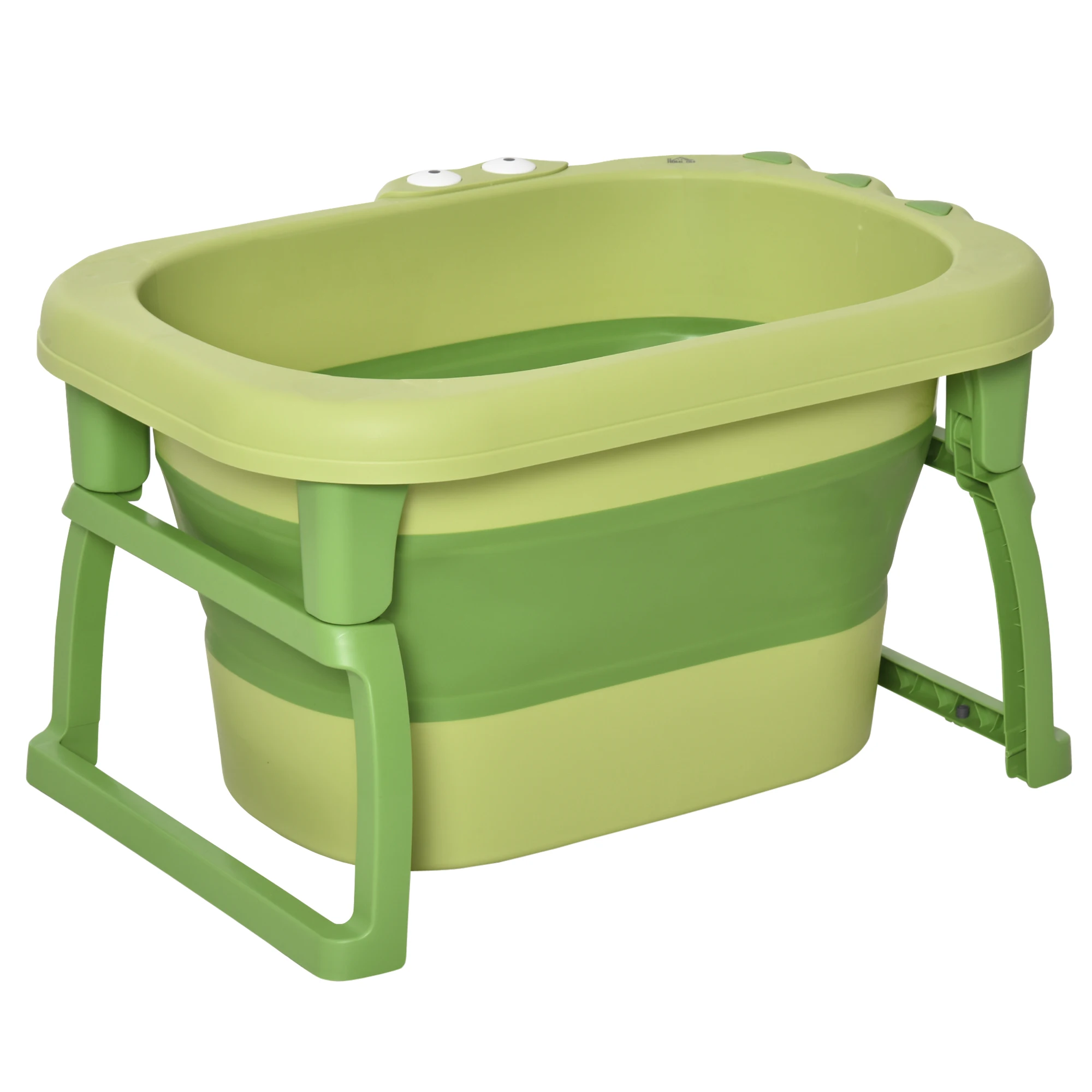 HOMCOM Folding Baby Bathtub 0-3 Years 75,3x55,4x43 cm Anti-slip Legs