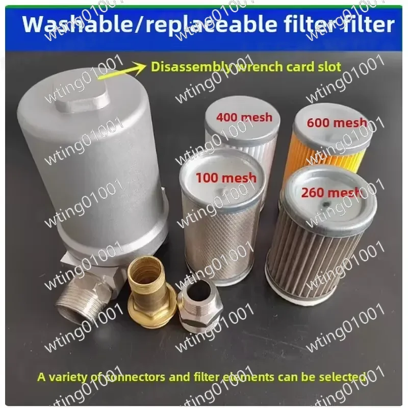 for Car Diesel Tanker Transparent Oil Pump Filter Assembly with Cleanable Element for Impurity Removal High Efficiency
