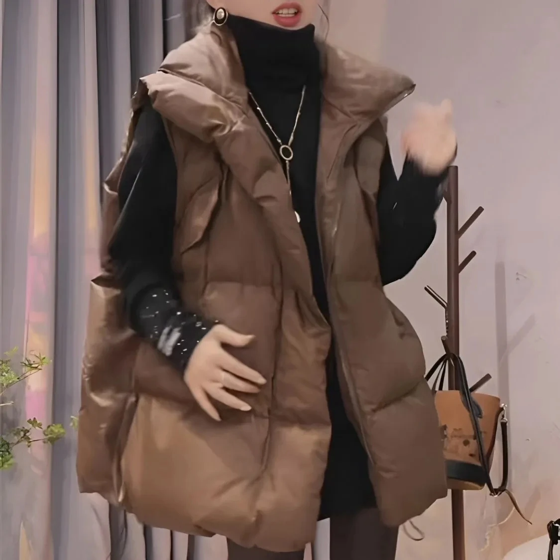 Colete de Inverno para Mulheres Tamanho Grande 4XL Parkas Casuais Sem Mangas Casaco Puffer Feminino Coreano Jaqueta de Algodão Acolchoada