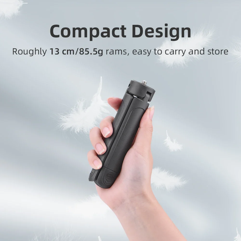 Treppiede Mini Estensibile Flymile, Asta Selfie Portatile con Impugnatura, Treppiede da Tavolo per Webcam, Compatibile con DJI Pocket 4/Insta360 X5