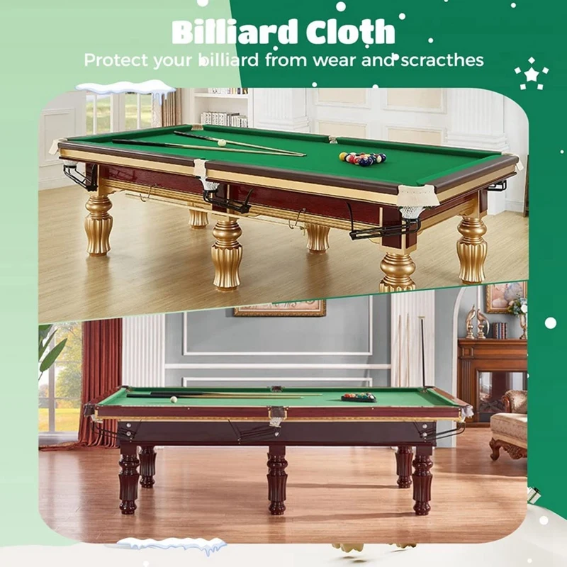 Protecteur de Barbecue en Feutre pour Table de Billard, avec 6 Bandes Utilisées pour les Bars, 8