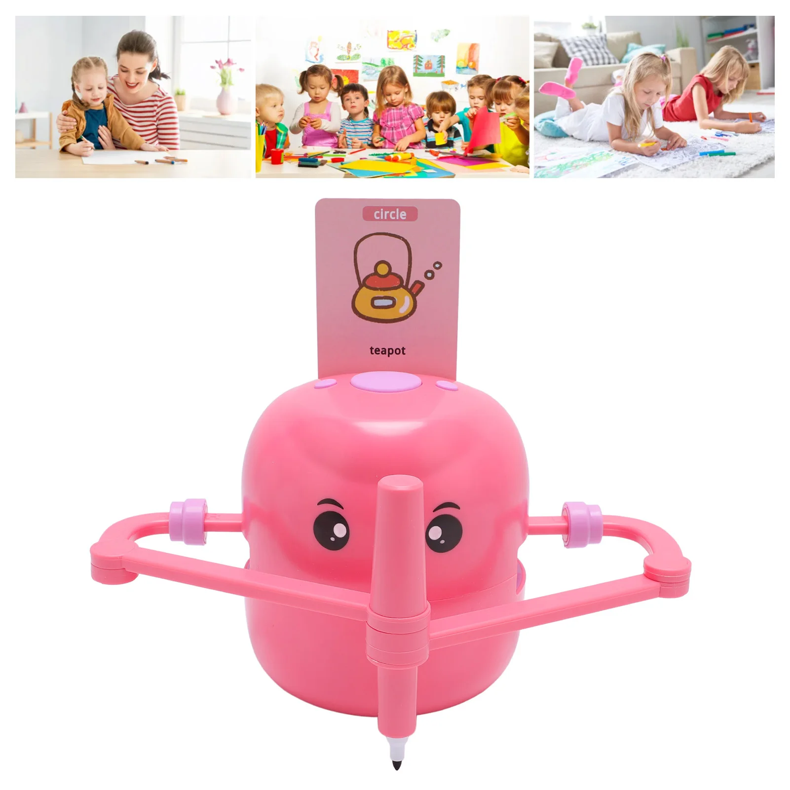 Robot da disegno intelligente per bambini Illuminazione artistica Robot da disegno educativo precoce interattivo Giocattolo da disegno automatico per bambini Ag