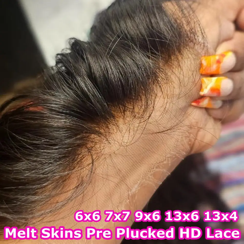 

Skinlike HD Lace Melt Skins 9x6 13X6 HD Кружевная фронтальная застежка Человеческие волосы Предварительно выщипанные Ультратонкие HD кружевные застежки 5x5 6x6 7x7 HD