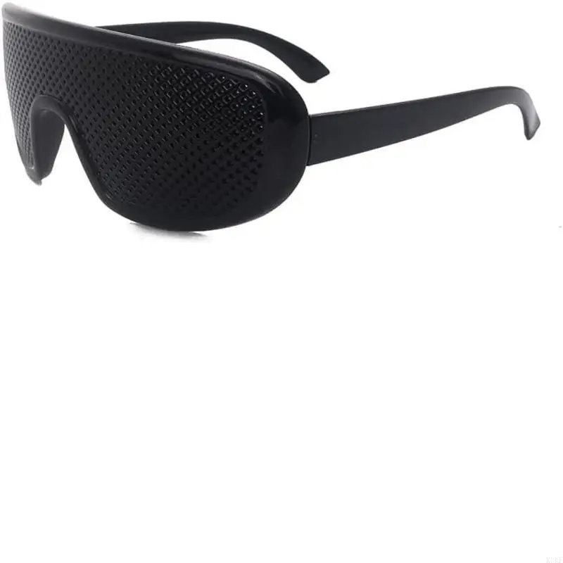 

K3KF Retro Oversized Sunglasses Stylish Small Hole PC Frame Adjustable Fit