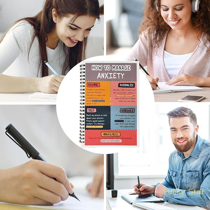 [CCF2]Stress Book, Emotion Regulation Guide, Portable Emotional Regulation Diary For Mental Health At Home And School