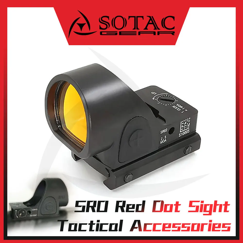 

SOTAC Metal SRO Red Dot Scope Sight Collimator Tactical Hunting Optics Reflex Sight Fit 20mm Rail