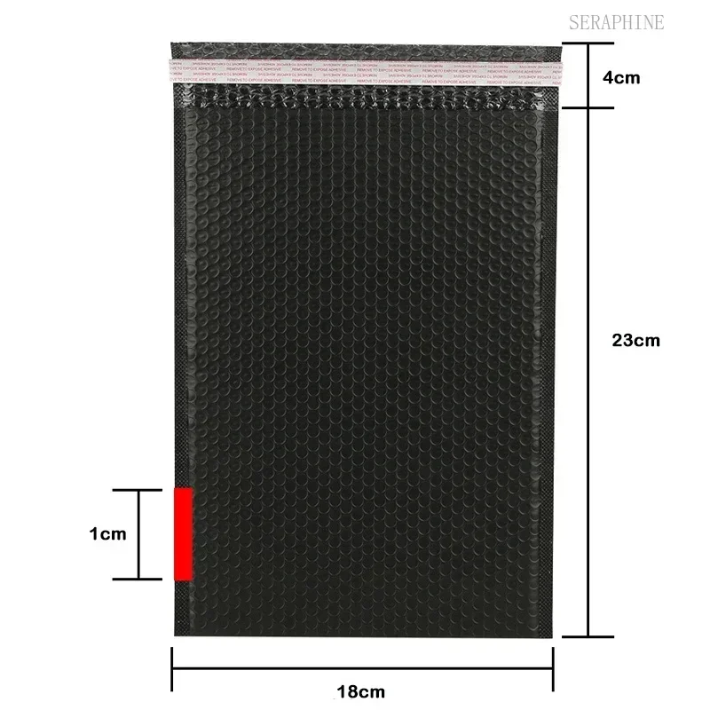 100 Pcs 50/ Black Bubble Packaging Envelope Mailing Envelopes Poly Mailer Envelope for Shipping Self Seal Bubble Bags Padding
