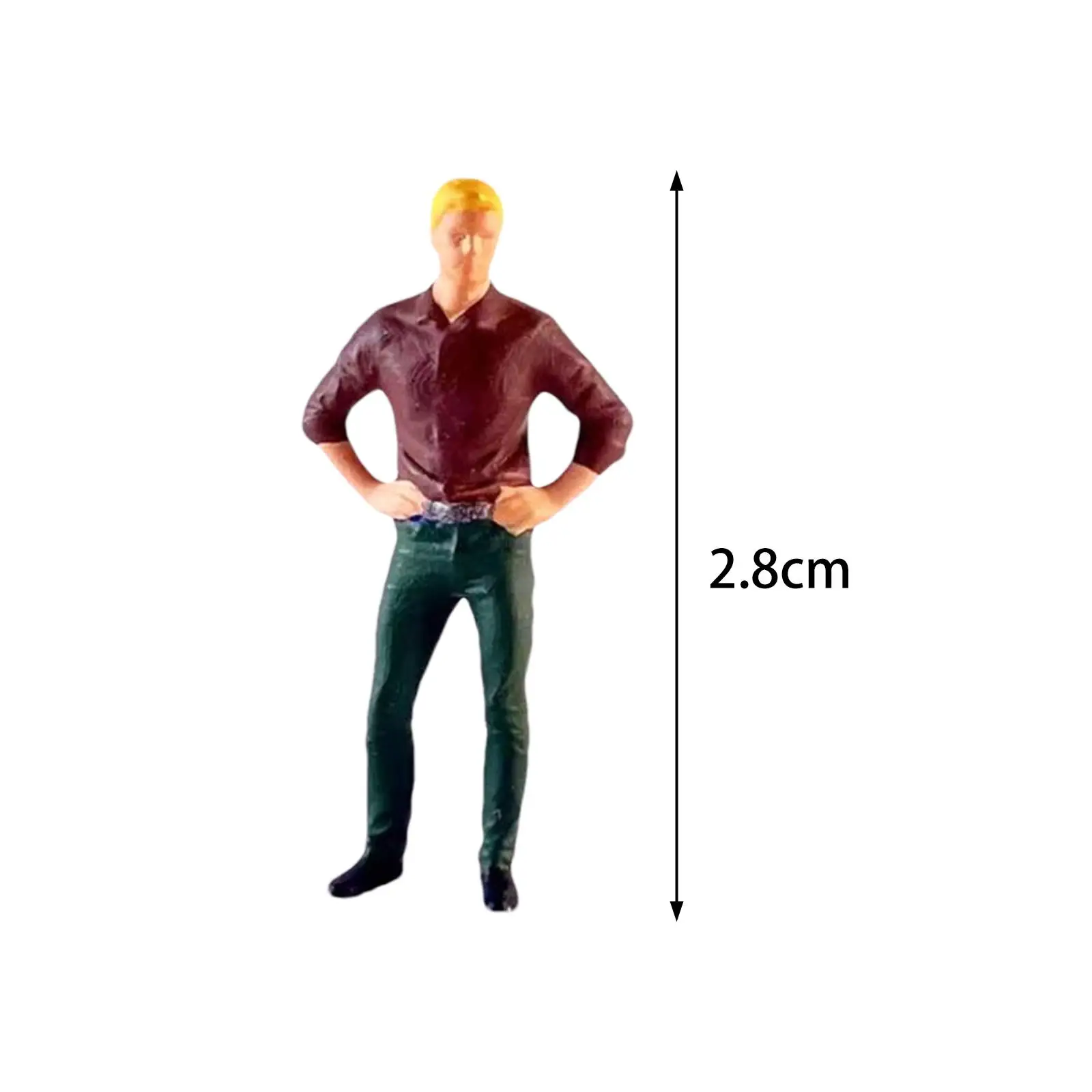 1/64 persone figura treno parco Street People Figure Mini persone Figurine per fotografia puntelli scena in miniatura accessori Decor