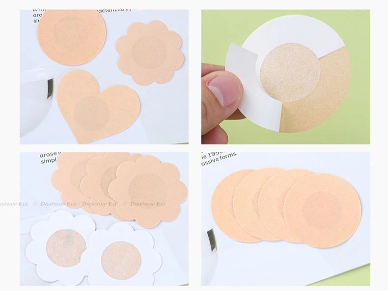 여성용 보이지 않는 가슴 리프트 업 테이프, 브래지어 유두 스티커, 가슴 스티커, 접착 유두 커버 액세서리, 10 개