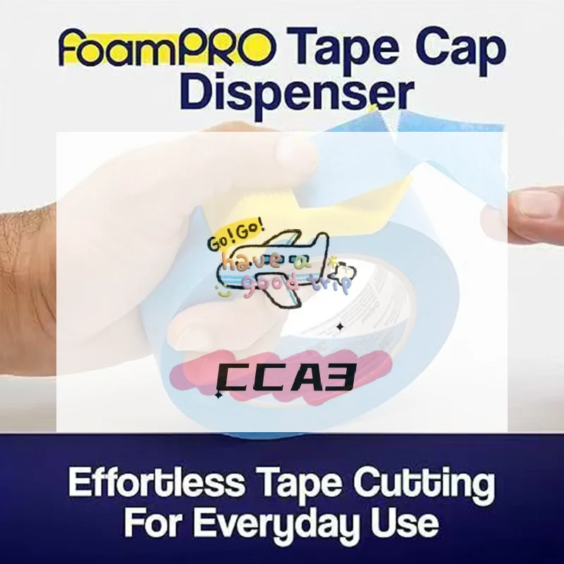 3pc Tape Dispenser With Cutter For Painting Accessories Effortless Tape Cutting Multi Size Packer Divider Work Efficiency Tool