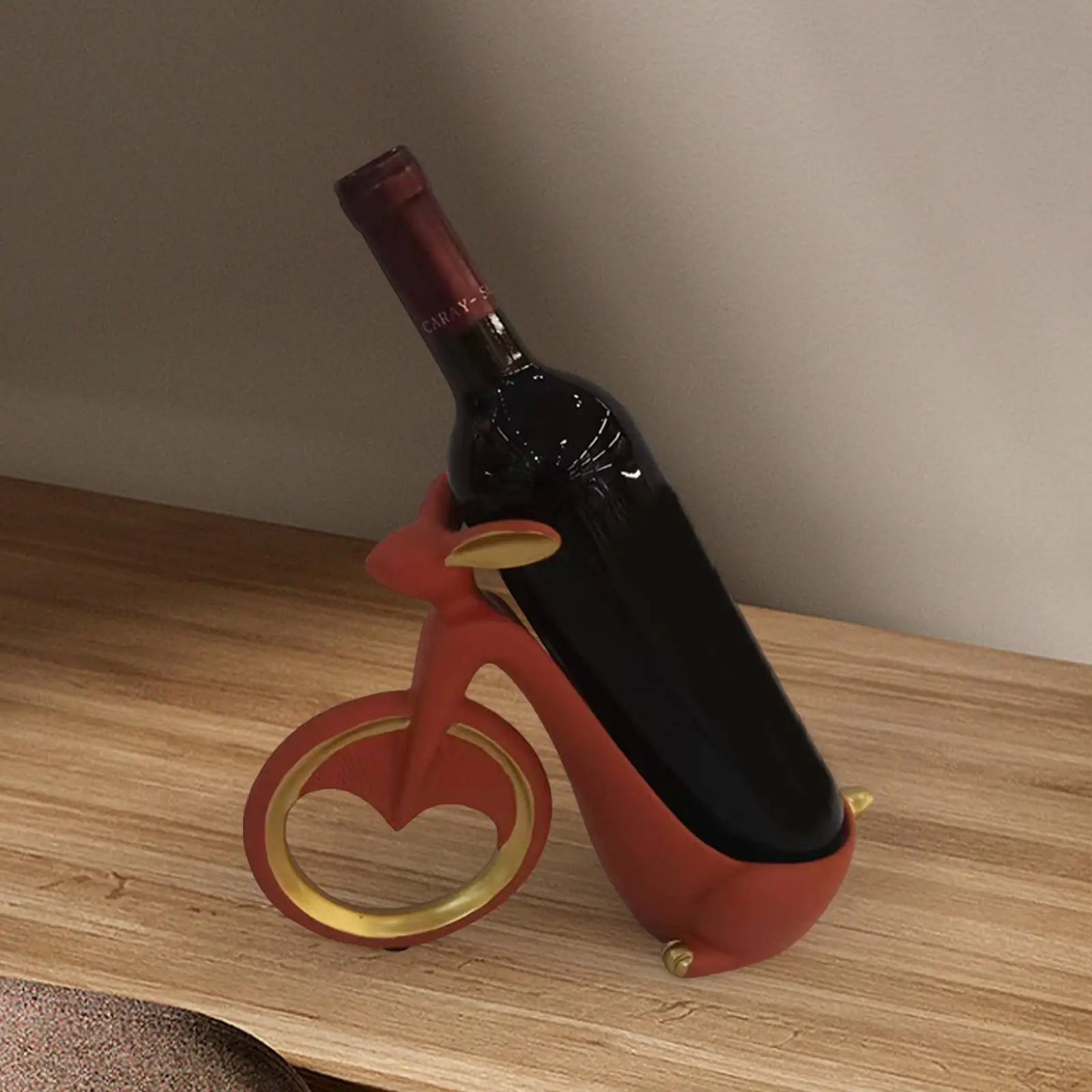 

Wines Rack Ornament Bicycle Design Wines Storage Organizer Shelves for Kitchen