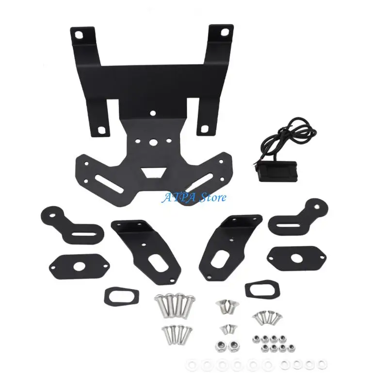 

U13C Motorcycle License Plates Holder Bracket LED Tail Rear Light Mount Adjustable