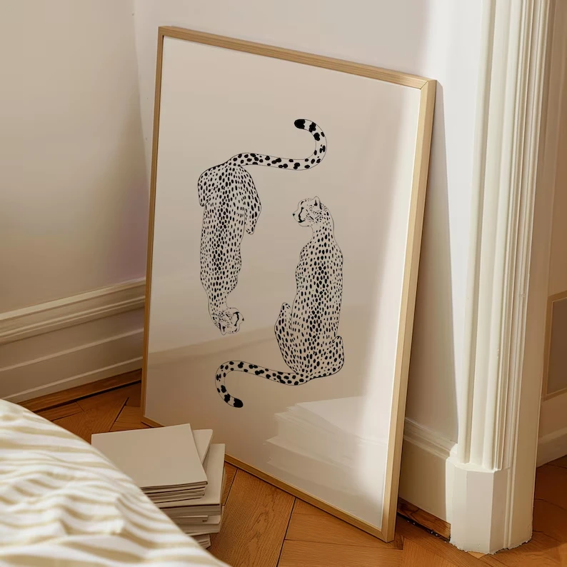 Billiards Black Eight Cheetah Lip Print Wall Art Prints Canvas Painting Poster Picture For Living Room Home Decor