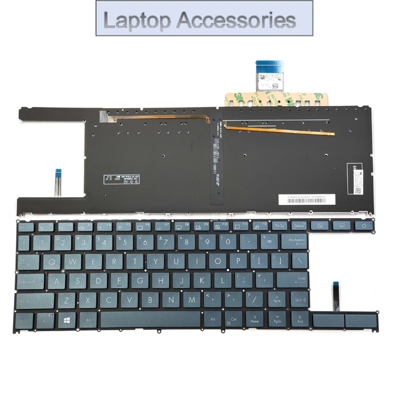 

New For Asus ZenBook Duo UX481 UX481FA UX481FL Series Laptop Keyboard US Backlit Without Frame