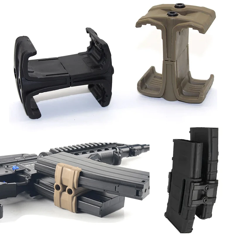Gun Rifle Dual Magazine Coupler Link Clip For AR15 M4 AK47 MP5 MP7 Airsoft M16 Parallel Connector Clamp Hunting Accessories Men