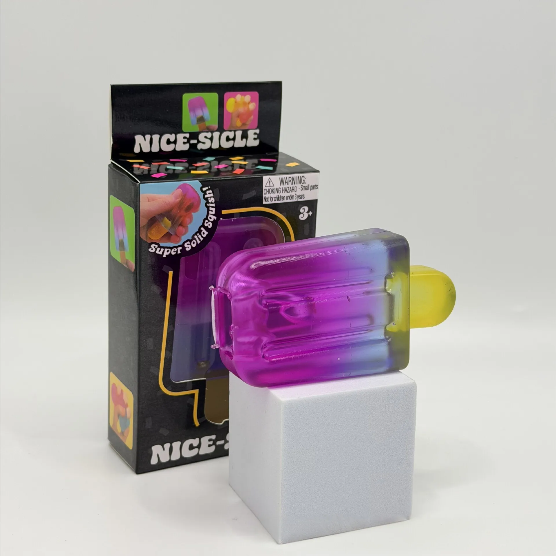 Gradient Liquid Filled Popsicle Squishy Toy Stress Relief Hand Squeeze Gadget Desktop Ornament für Geburtstags- und Feiertagsgeschenke