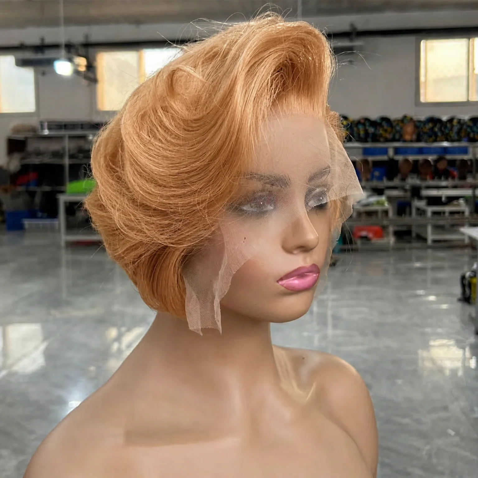 #27 Blonde Ombre Brown Short Bob Wig 13x4 HD Lace Frontal 100 Percent Brazilian Human Hair 8 Inch Pixie Cut for Black Women