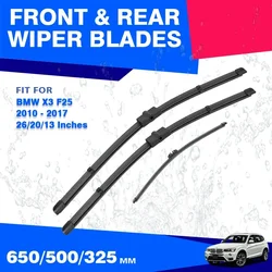 Front / Rear Wiper Blades For BMW X3 F25 2010 - 2017 Windshield Windscreen Wipers Back Accessories 2011 2012 2013 2014 2015 2016