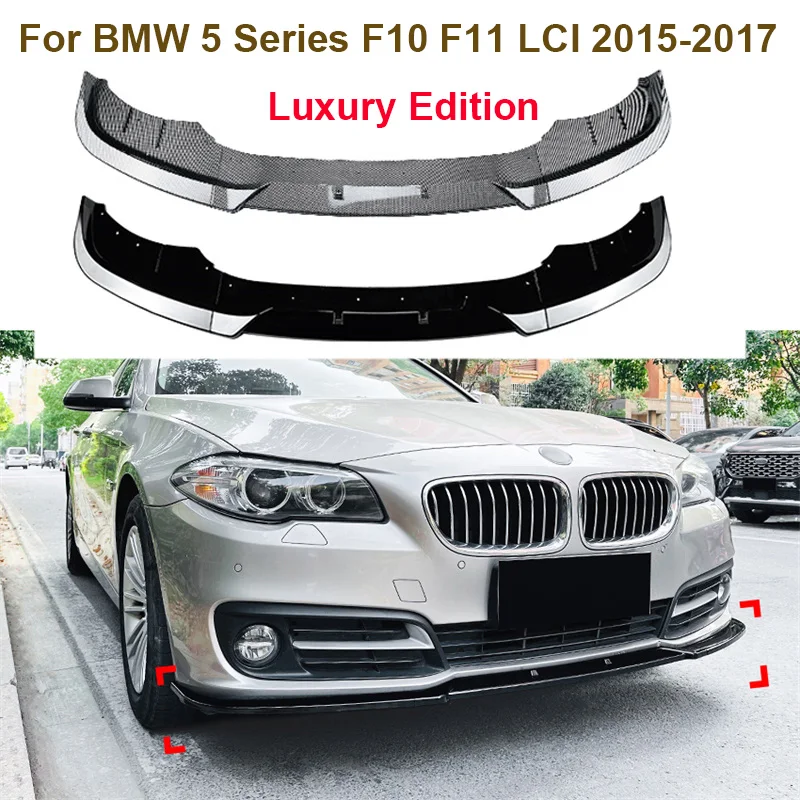 

Luxury Edition For BMW 5 Series F10 F11 LCI 2015-2017 Front Bumper Lip Body Kit Spoiler Splitter Bumper Canard Lip Splitter