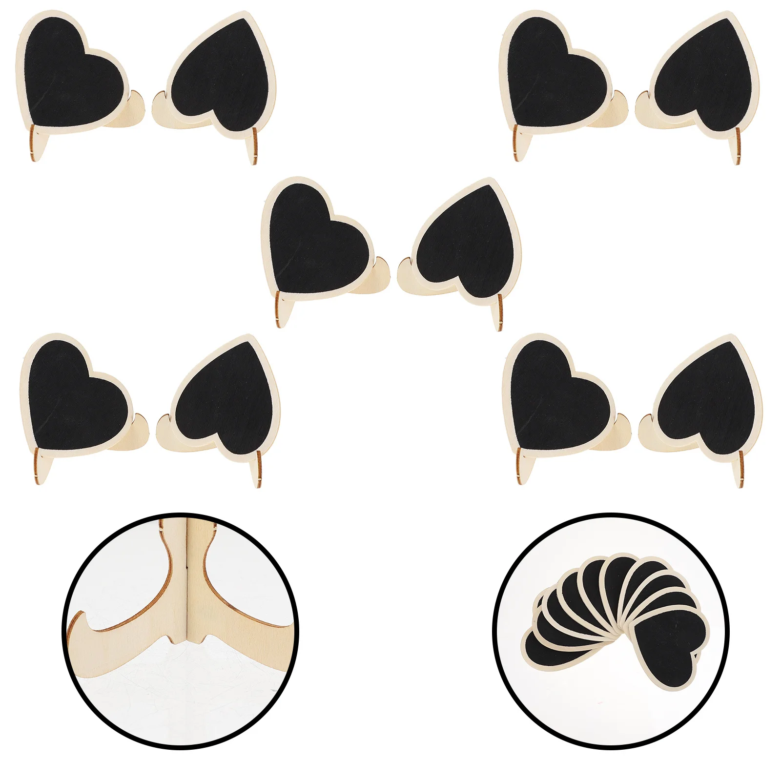 10 قطعة السبورات الخشبية الصغيرة سطح المكتب السبورة قابل للمسح رسالة لوحات الجدول عرض علامات السبورة الصغيرة عرض السبورة #4