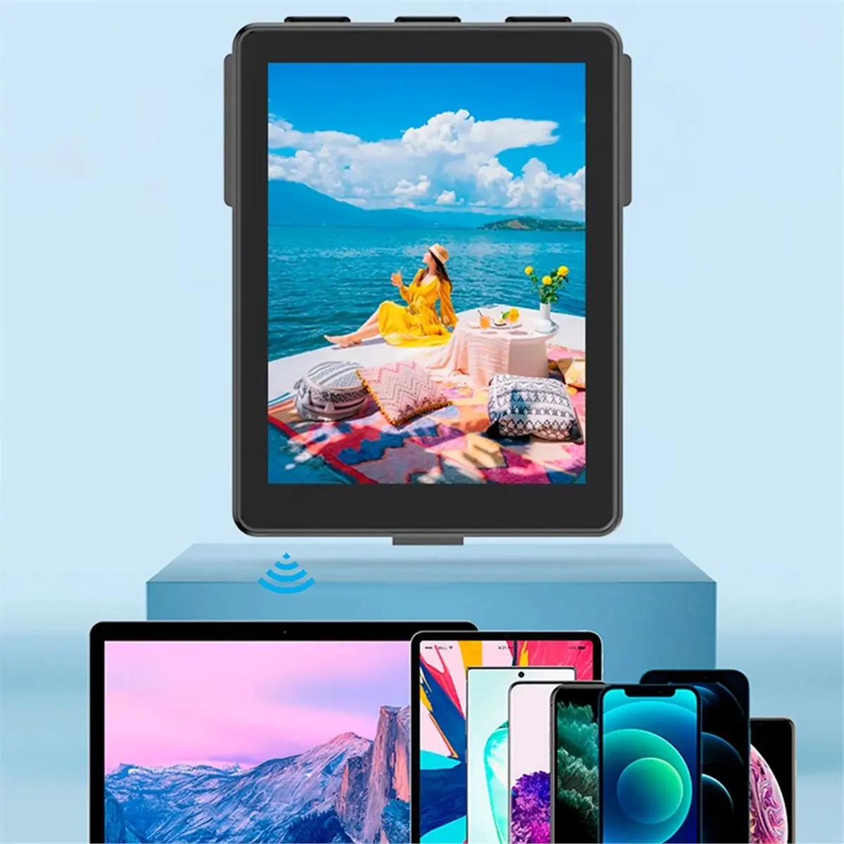 

Мини-портативный смартфон с экраном для селфи для задней камеры, беспроводной живой монитор для селфи-видеоблога для Android