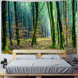 Beautiful Natural Forest Printed Large Wall Tapestry landscape Wall Hanging Bohemian Wall Cloth Tapestries Mandala Art Decor