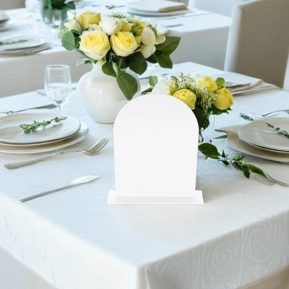 

3 Pcs Table Card Acrylic Wedding Sign Dining Seating Cards Blank Name Plate Arch Numbers Holder