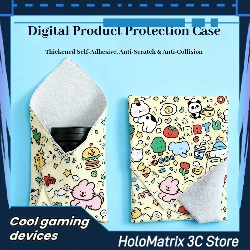 

Внутренняя сумка для камеры, обернутая ткань, большая самоклеящаяся волшебная зеркальная линза, плоская сумка для хранения косметики, обернутая камера, уменьшение слез