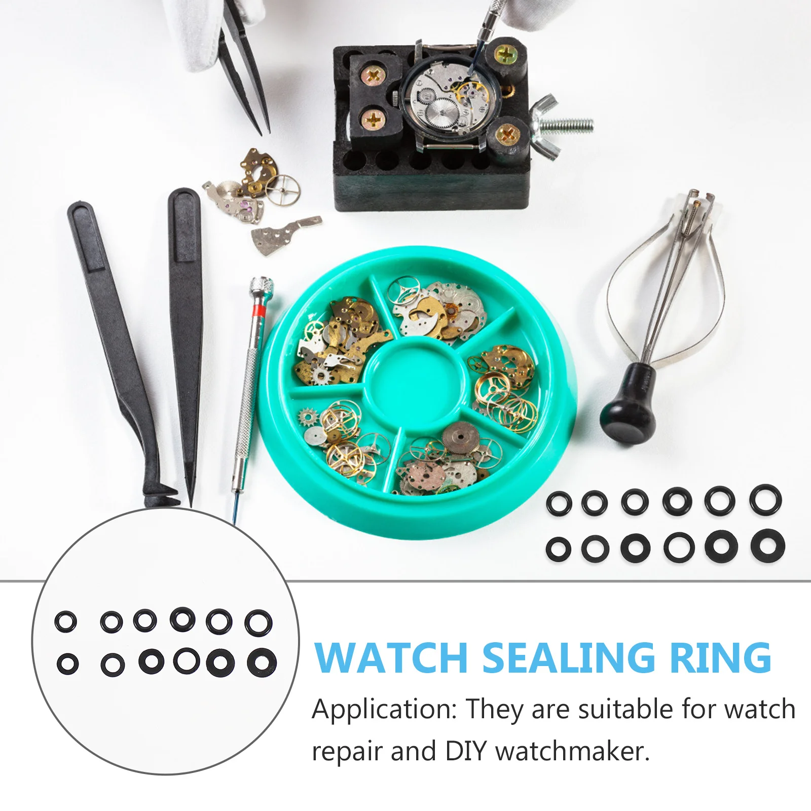 

1 Box Large Waterproof Sealing Rings Premium Rubber Durable Gasket Replacement Kit For Diy Watchmakers Repair Resealable Case