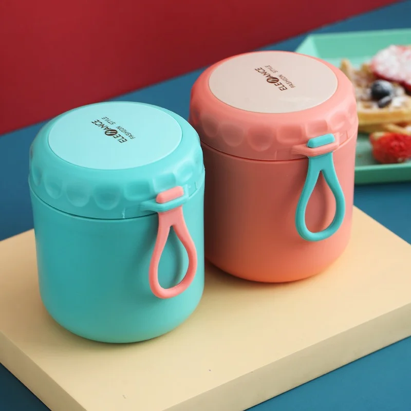 304 Edelstahl Thermoskanne 430ml isolierte Suppen tasse tragbare Brotdose für Kinder