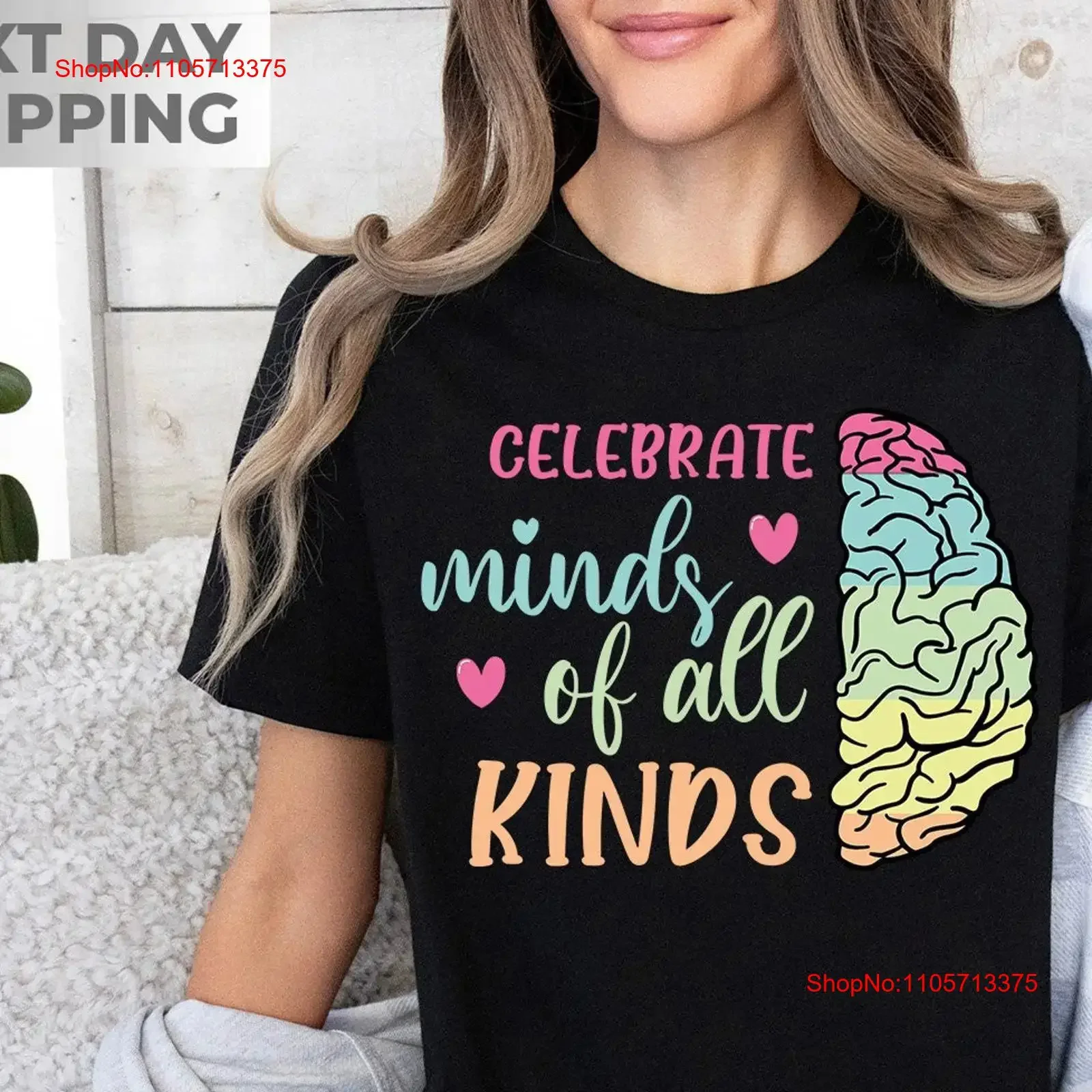 T-shirt vintage décontracté pour homme, doux et délavé, pour célébrer les esprits de toutes sortes, sensibilisation au TDAH, à l'autisme et à la neurodiversité, éducation spéciale