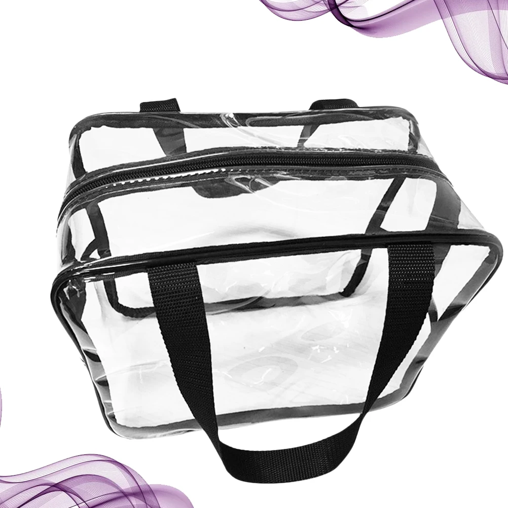 

Stylish Large Capacity Pvc Storage Bag Transparent Makeup Handbag Portable Waterproof Travel Bag For Daily Use Yoga