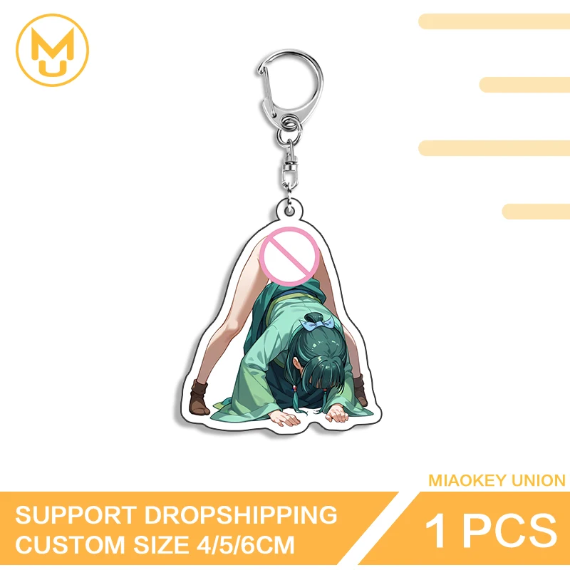 Jack O Pose Mao Mao Keyring Silver Stainless Steel Chain Lobster Clasp Alluring Waifu Have A Pants Without Uncensored Props