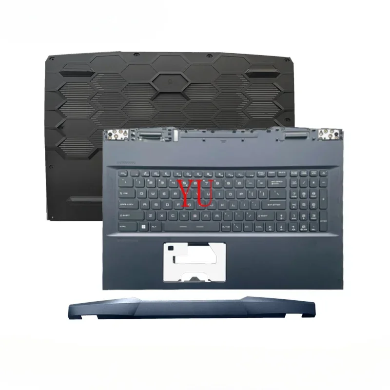 New For MSI GE76 MS-17K4 Upper Case Palmrest RGB  Keyboard/ Bottom Base Cover Lower /hinges cover