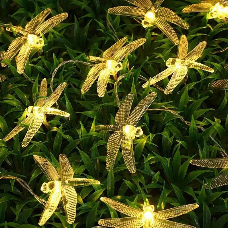 1PC 3M 20 LED Dragonfly Fairy Lighting Strand Battery Powered for Home Garden Bedroom Wedding Birthday Party Festival Decor