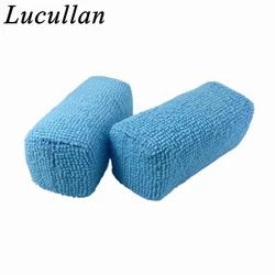 Lucullan 9cm Blue Basic Microfiber Clothes Waxing Applicator Nano Ceramic Coating Sponge